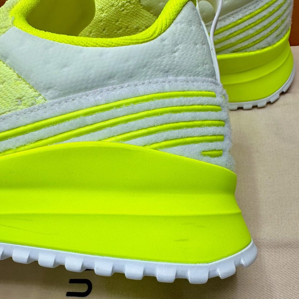 Louis Vuitton V.N.R Technical Knit Fabric Sneakers - Neon Yellow- Italy 7